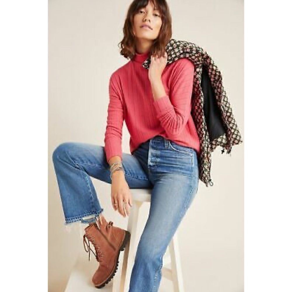 NWT ANTHROPOLOGIE Eri + Ali Hacci Ribbed Knit Turtleneck